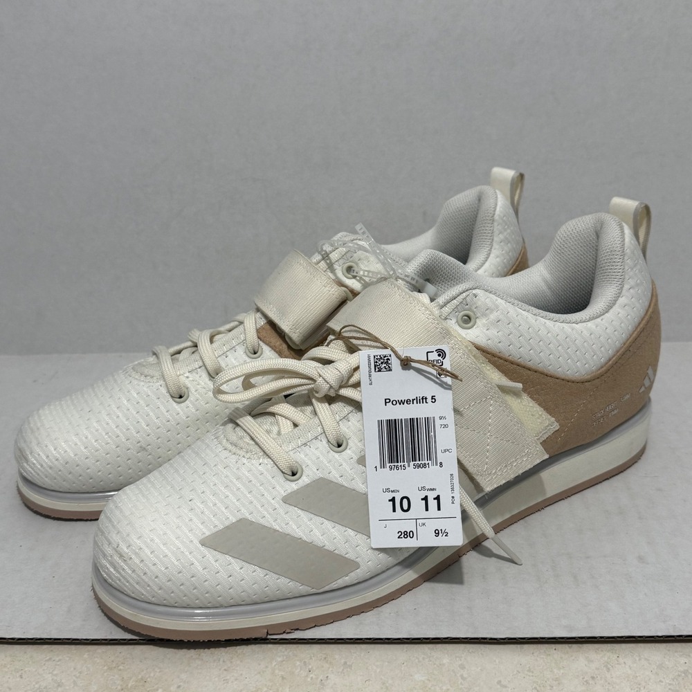 Adidas Powerlift 5 Mens Shoe 10 White New Without Box Stability IH8239